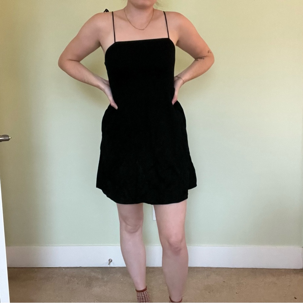 Old Navy Black Mini Dress with Spaghetti Straps